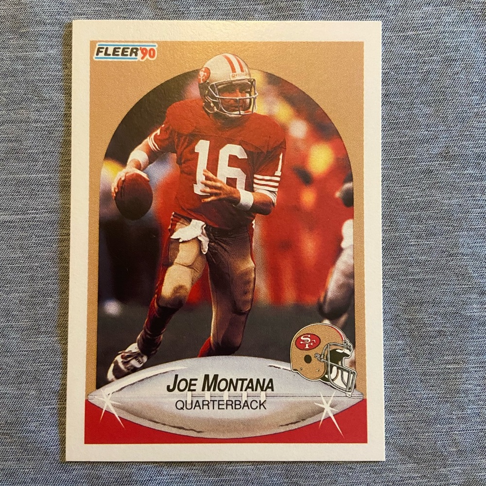Joe Montana San Francisco 49ers 1990 Fleer Football Card #10